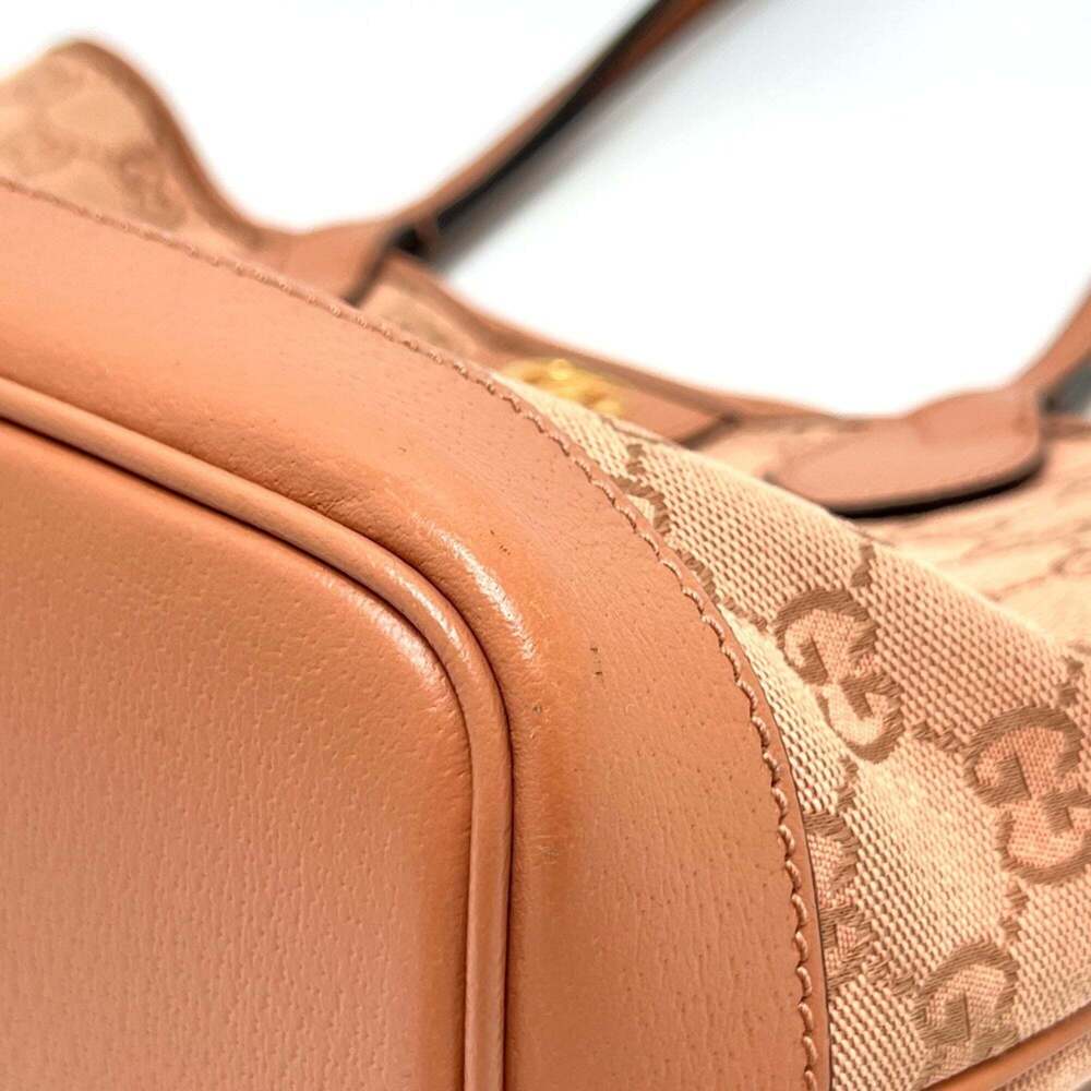 GUCCI Authentic Pink Canvas Tote Bag - Picture 8 of 16